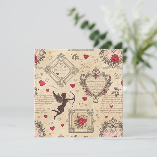 Vintage Cupids romantiska Mönster (8) (Stående Fram)