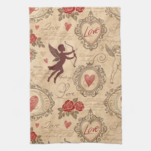 Vintage Cupids romska Mönster (3) Kökshandduk