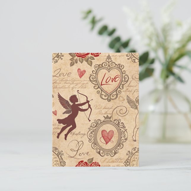 Vintage Cupids romska Mönster (3) Vykort (Stående Fram)