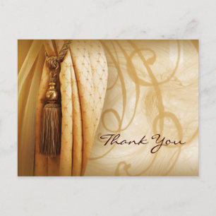 Vintage Curtains Salon Tack vycard Vykort