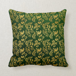 Vintage Cushion guld & Grönt Kudde