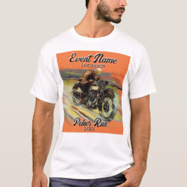 Vintage Customize Fundising Motorcycle Poker Sprin T Shirt