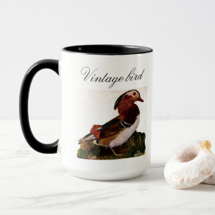 Vintage Cute Anka Colorful Bird and Foliage Mugg