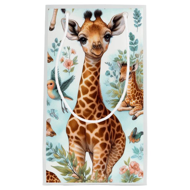 Vintage Cute Baby Giraffe Mönster (Framsidan)
