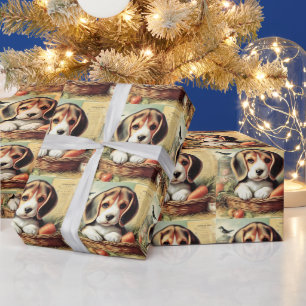 Vintage Cute Beagle Puppy Presentpapper