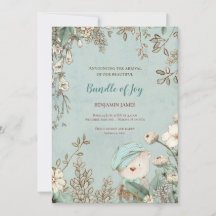 Vintage Cute Bear Photo Botanical Baby Birance