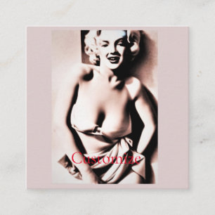 Vintage Cute Blonde Thunder_Cove Fyrkantigt Visitkort