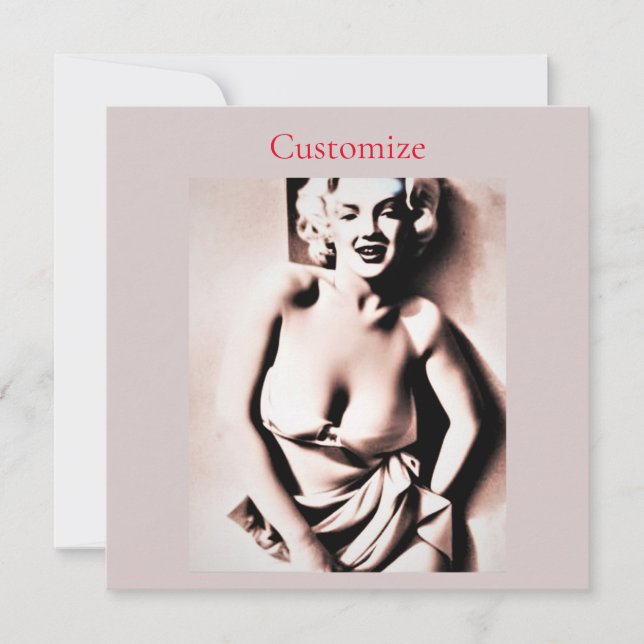 Vintage Cute Blonde Thunder_Cove Inbjudningar (Framsida)