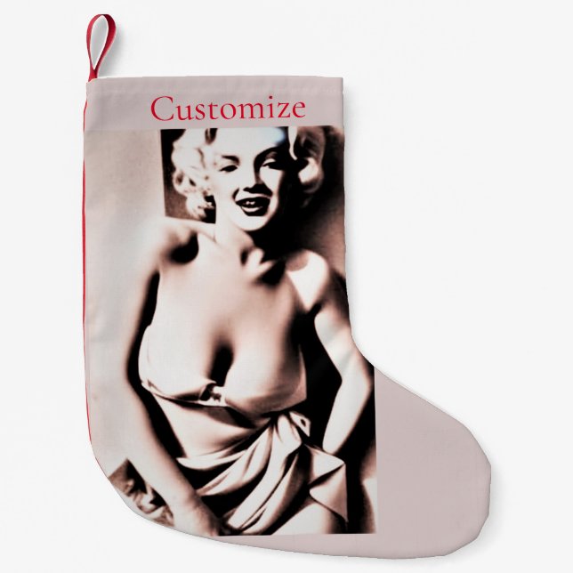 Vintage Cute Blonde Thunder_Cove Liten Julstrumpa (Framsidan)