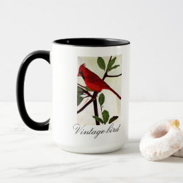 Vintage Cute Bright Colorful Bird and Foliage Mugg