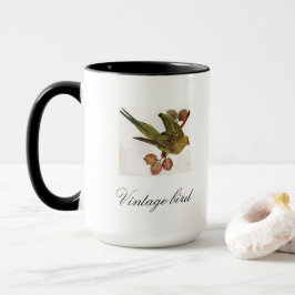 Vintage Cute Bright Colorful Bird and Foliage Mugg