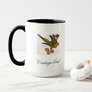 Vintage Cute Bright Colorful Bird and Foliage Mugg