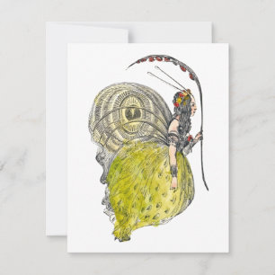 Vintage Cute Fantasy Butterfly Fairy med Vingar