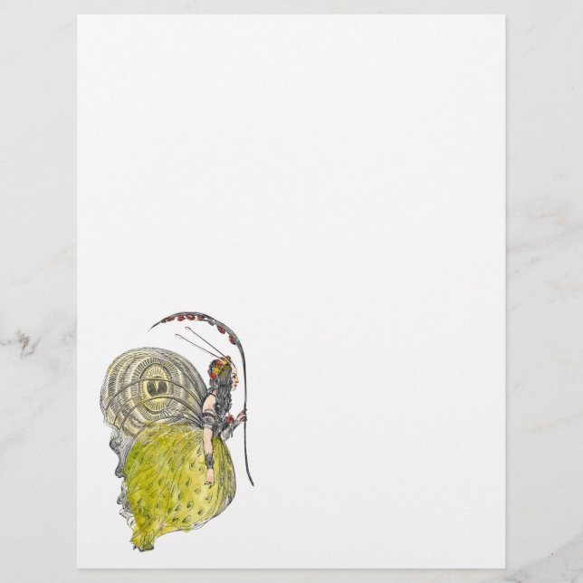 Vintage Cute Fantasy Butterfly Fairy med Vingar (Framsida)