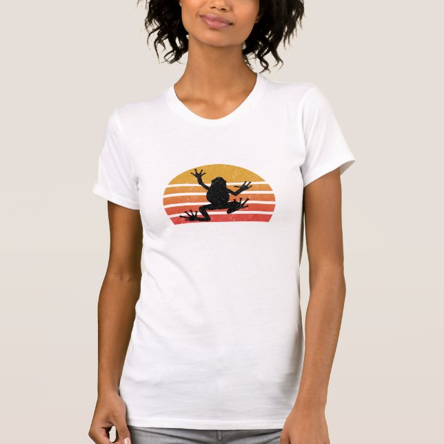 Vintage Cute Frog T Shirt (Framsida)