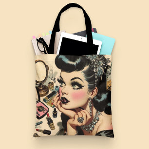Vintage Cute Goth Pin Up Tygkasse