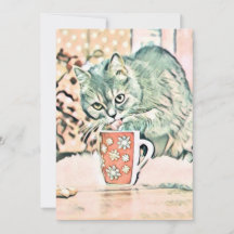 Vintage Cute-julklapp - vattenfärg