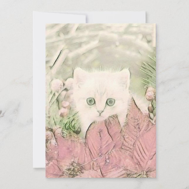 Vintage Cute-julklapp - vattenfärg Julkort (Framsida)