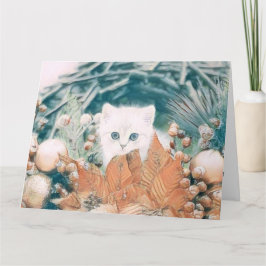 Vintage Cute-julklapp - vattenfärg Kort