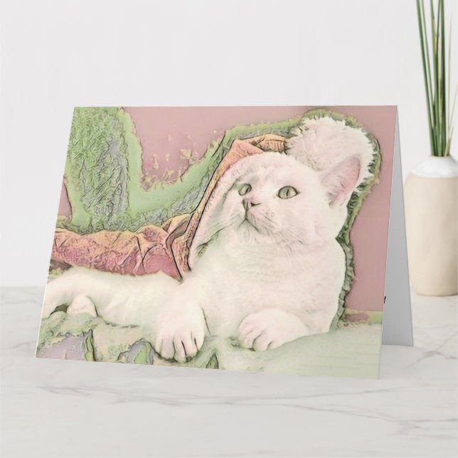 Vintage Cute-julklapp - vattenfärg Kort (Framsida)