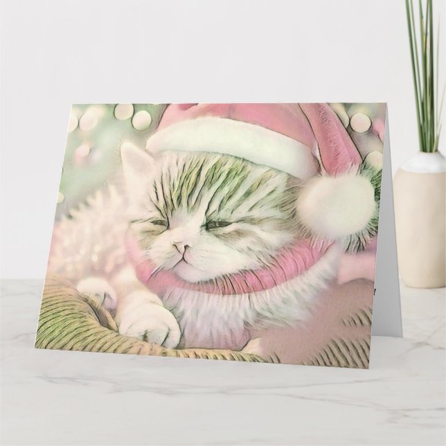Vintage Cute-julklapp - vattenfärg Kort (Framsida)
