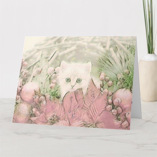 Vintage Cute-julklapp - vattenfärg Kort (Framsida)