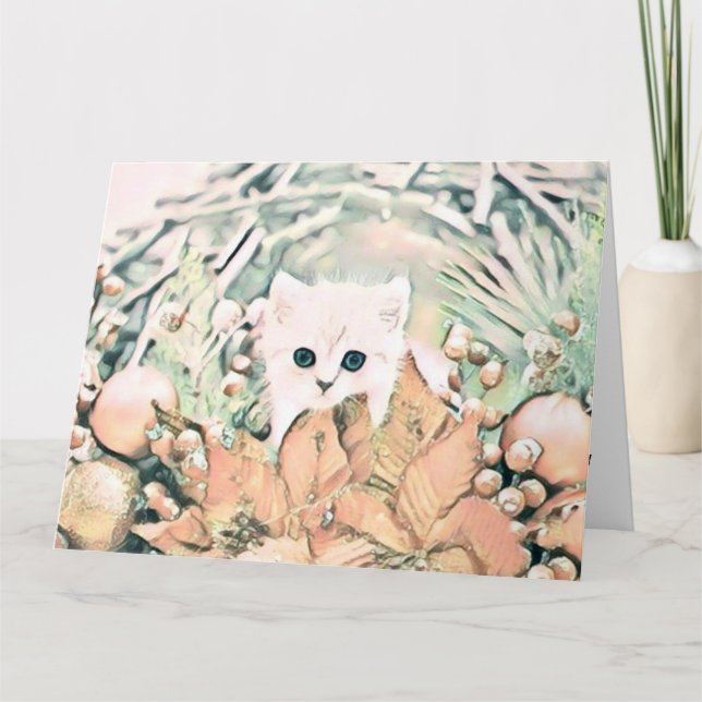 Vintage Cute-julklapp - vattenfärg Kort (Framsida)