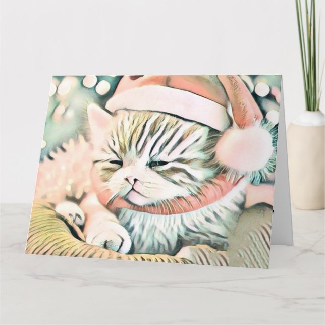 Vintage Cute-julklapp - vattenfärg Kort (Framsida)