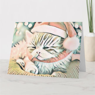 Vintage Cute-julklapp - vattenfärg Kort