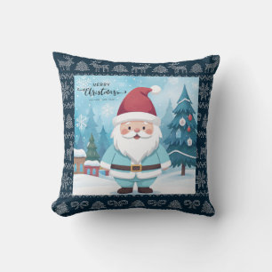 Vintage, Cute Jultomten, juldesignkonst Kudde