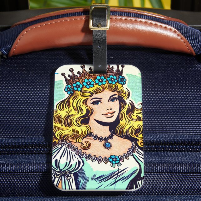Vintage Cute Princess Tecknads Bagagebricka (Framsida Insitu 2)