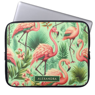 Vintage Cute Rosa Flamingos Laptop Fodral