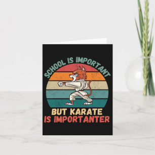 Vintage Cute School är viktigt Karate är Imp Kort