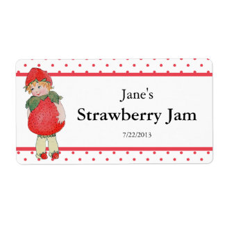 Vintage Cute Strawberry Sylt Fraktsedel