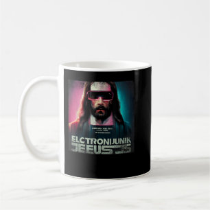 Vintage Cyberpunk Jesus Futuristiska Religiösa Chr Kaffemugg