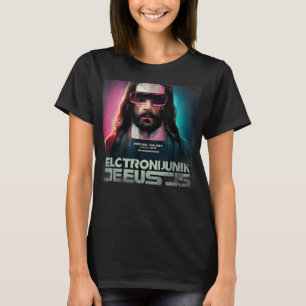 Vintage Cyberpunk Jesus Futuristiska Religiösa Chr T Shirt