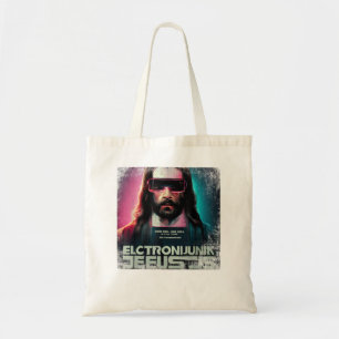 Vintage Cyberpunk Jesus Futuristiska Religiösa Chr Tygkasse