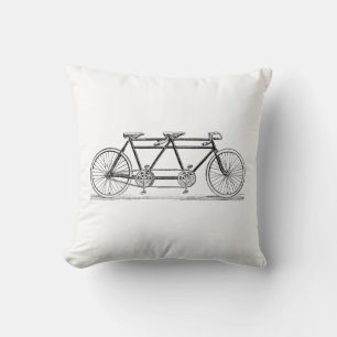 Vintage Cycle Byggt för två/Tandem Bike Kudde
