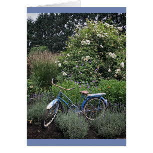 Vintage Cycle i Garden Hälsningskort