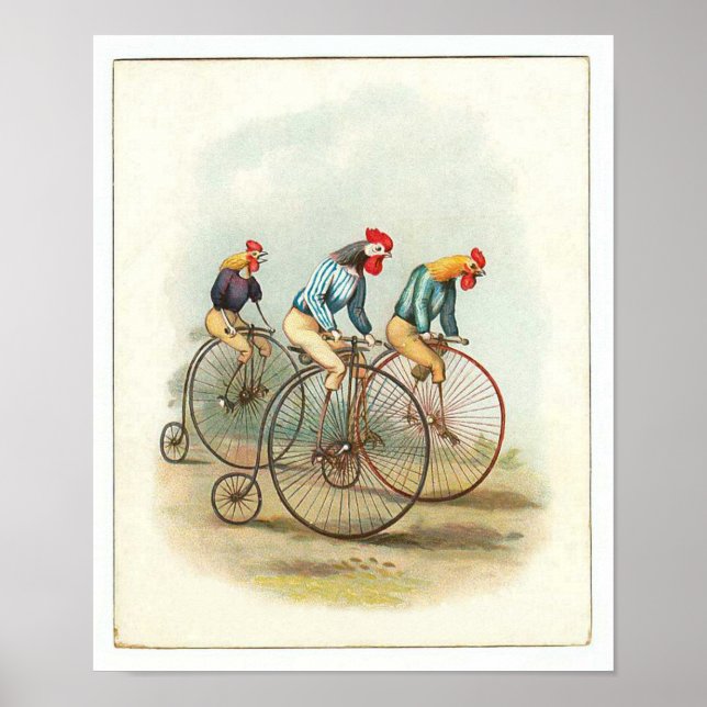 Vintage Cycle Poster, Pennyfarthing Tuppar Poster (Framsidan)