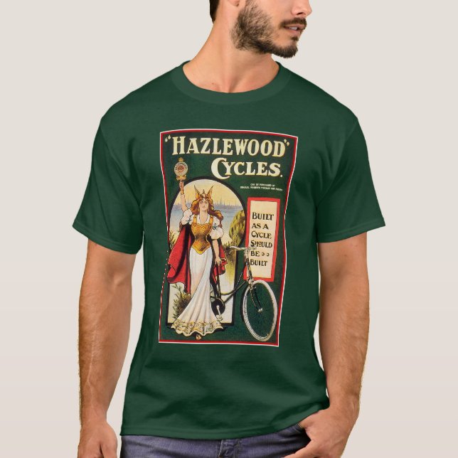 Vintage Cycle Shirt: Hazlewood Cycles Tee Shirt (Framsida)