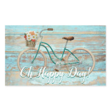 Vintage Cycle Sticker Oh Lycklig Day Aqua