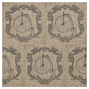 Vintage cykel burlap tyg