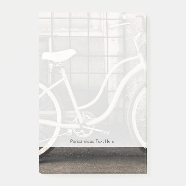 Vintage cykel med Basket Post-it Block (Framsida)
