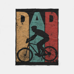 Vintage Cykel Pappa Cykling Cyklist Pappa Far&# Fleecefilt