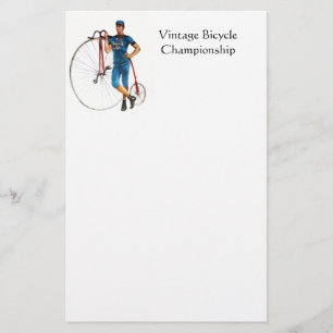 Vintage cykelmästerskap brevpapper