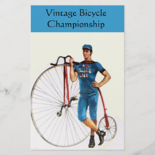 Vintage cykelmästerskap brevpapper
