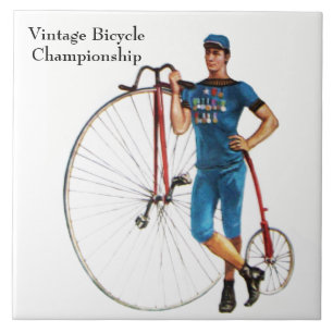 Vintage cykelmästerskap kakelplatta