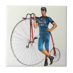 Vintage cykelmästerskap kakelplatta
