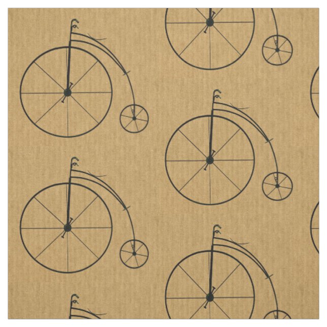 Vintage cykelmönster tyg (Provkarta)
